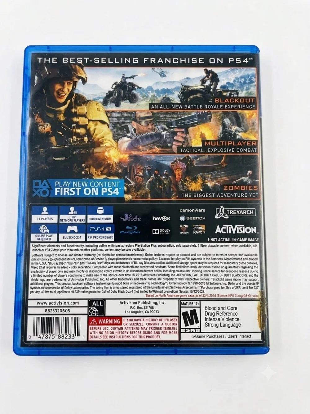 Sony PlayStation 4 Call of Duty: Black Ops IIII - Blue Case